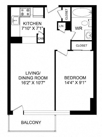 Floor plan layout diagram for Jr 1A